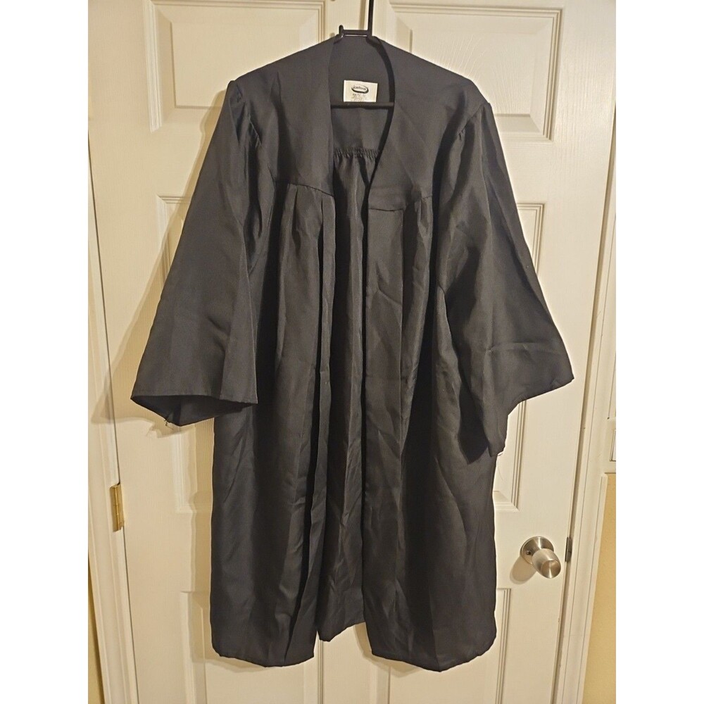 Jostens Graduation Gown Solid Black Size 5'1" - 5'3" High School College